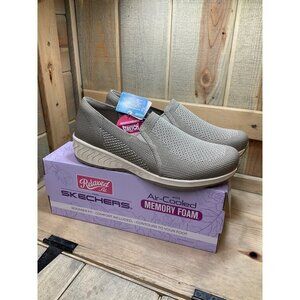 Us9.5 NEW Skechers Up-Lifted New Rules Taupe Women's Slip-On Shoes